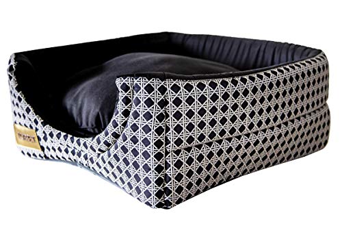 Toca e Cama Luppet 2 em 1 com Almofada para Cachorro ou Gato de 6kg a 12kg Preto Vime G