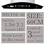 MODA-Germany-1300-mhr-Wall-Mounted-Chimney-for-Kitchen-Auto-Cleaning-60cm-HECTOR-60-3-Speed-Gesture-And-Touch-Controlled-Single-Buffle-Filter-Powerful-Italian-Motor-Oil-Collector-Cup-60-cm