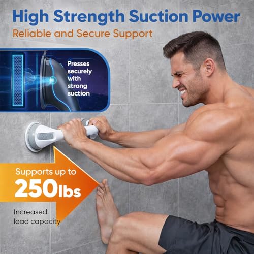 Grab Bars for Bathtubs & Showers, 16.5 Suction Cup Grab Bars
