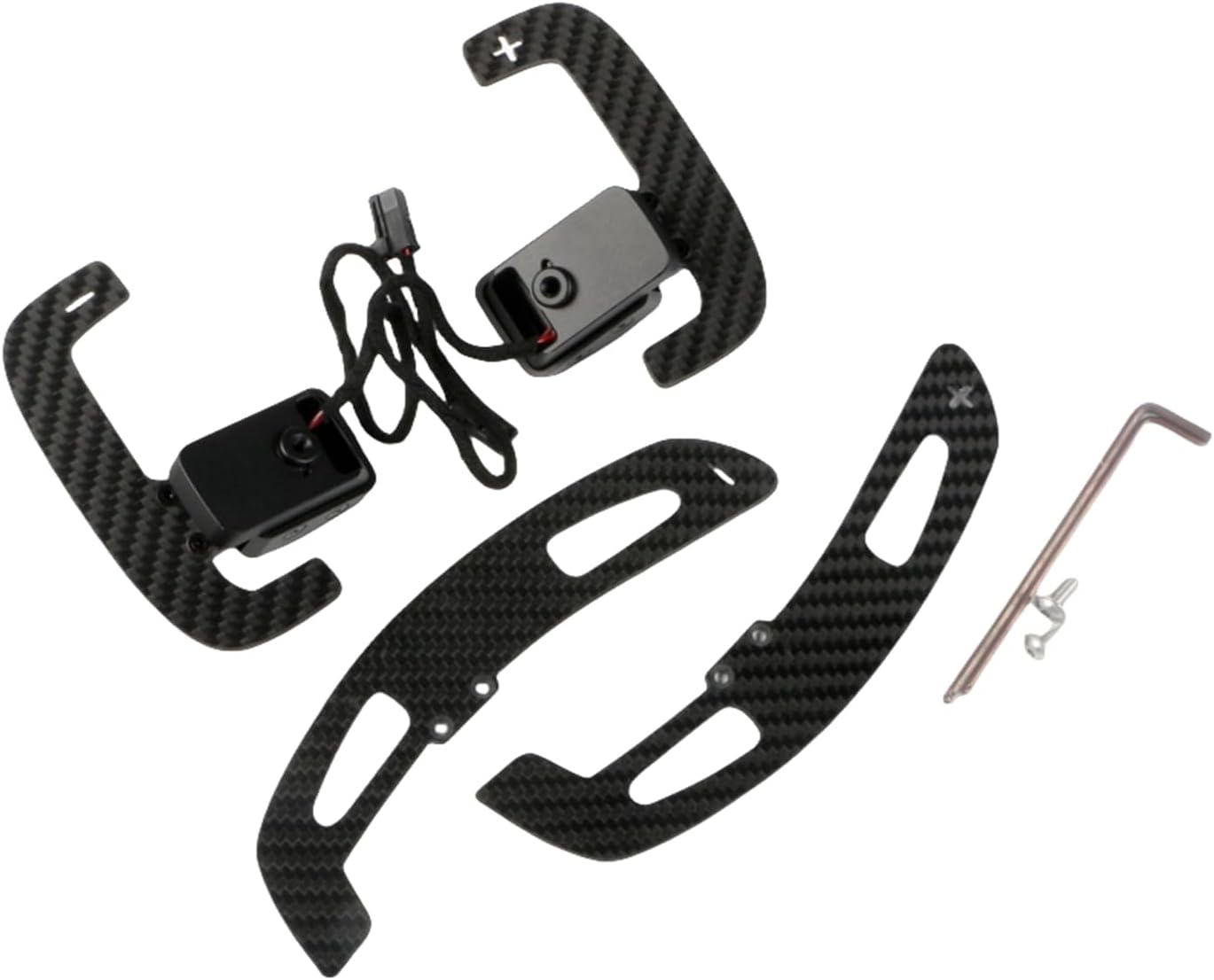 Car Inner Steering Wheel Paddle Shifter Extension for Mercedes Benz E CLS S Class AMG 2021-2024 Carbon Fiber