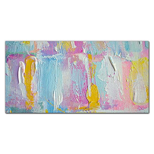 Décoration tableau en verre 100x50cm Coloray avec impression gros plan sur toile