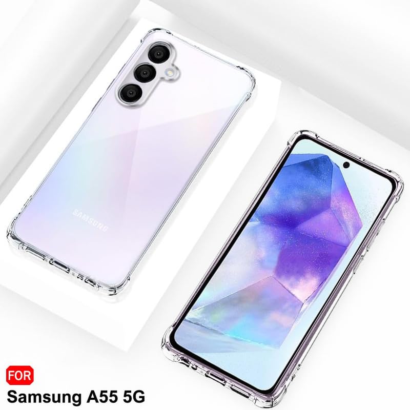 Image of Case Creation Brand - Mobile Cover for Samsung Galaxy A55 5G (Soft & Flexible Back Case), Transparent