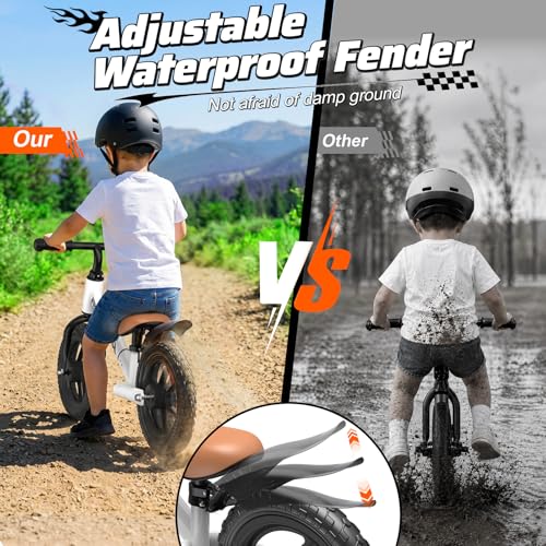 Toddler Balance Bike with Light-Up Wheels