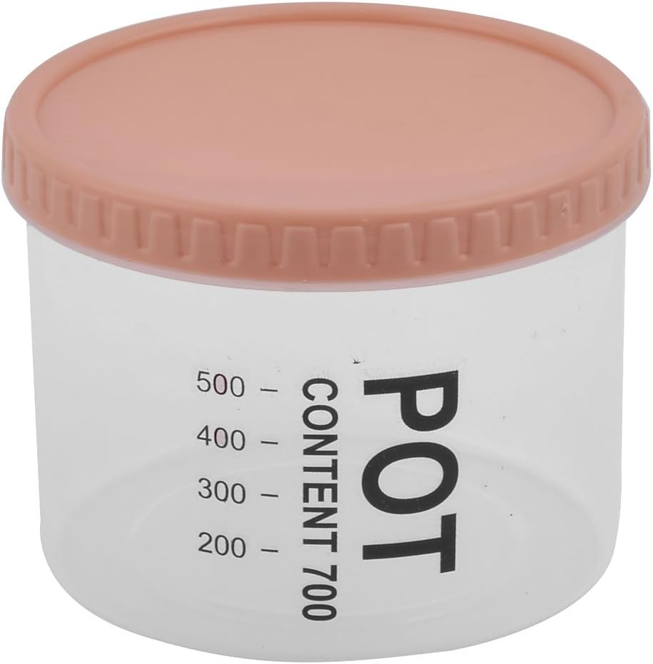 Plastic Kitchenware Round Shaped Food Cereal Soybean Crisper Storage Container Light Pink (id: 13f 906 AFA 072 0e9 (id: 13f 906 AFA 072 0e9