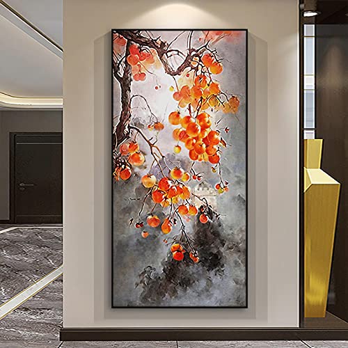 Peinture paysage aquarelle chinoise tableau decoration interieure moderne 70x140