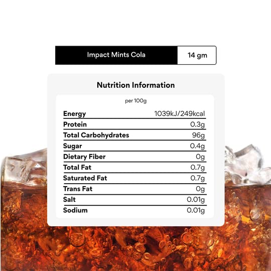 Image of IMPACTMINTS Sugar-Free Mints Cola Flavor 14G, For Everlasting & Pleasant Breath, Product Of Germany, Pocket Friendly Mints In Classic Tin Packaging (Pack of 2)