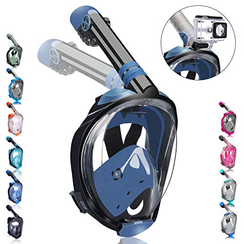 QingSong Full Face Snorkel Mask with Newest Breathing System, Give You A Natural