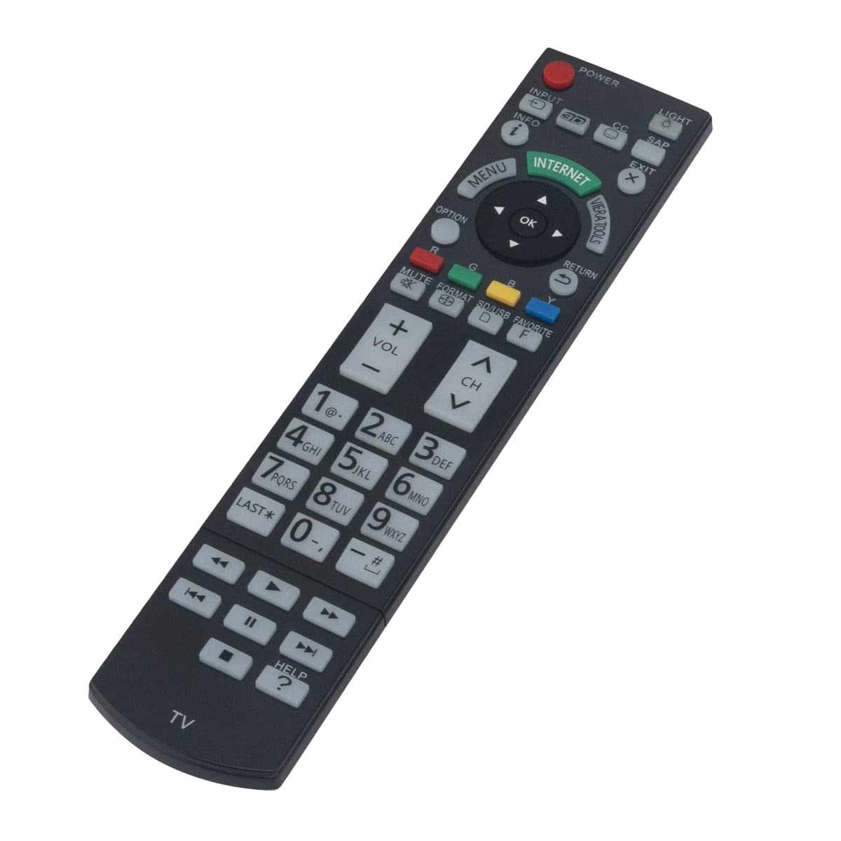 GHUST N2QAYB000703 Remote Control Replacement for Panasonic TV TC-P50ST50 TC-P50ST50T TC-P55GT50 TC-P55ST50 TC-P55VT50 TC-P60GT50 TC-P60ST50