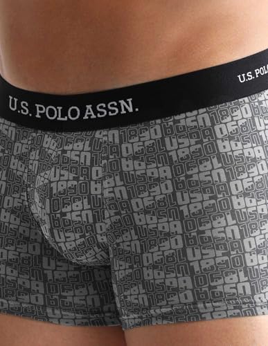 Image of U.S. Polo ASSN. Mens OET14 Anti Microbial Printed Underwear Trunks - Pack of 3