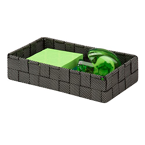 Honey-Can-Do OFC-03708 Small Woven Organizer, 10.25 by 5.5 by 2.35-Inch, Salt/Pepper