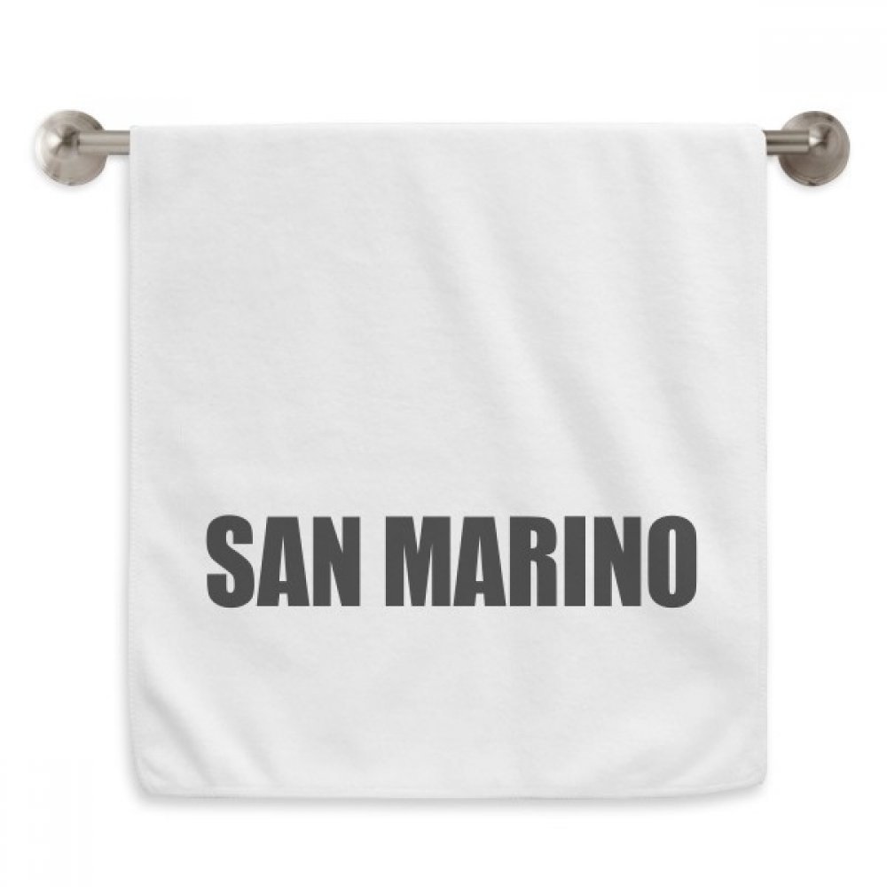 Serviette Saint-Marin diadème noir 33x74 cm en coton blanc doux pour visage et mains
