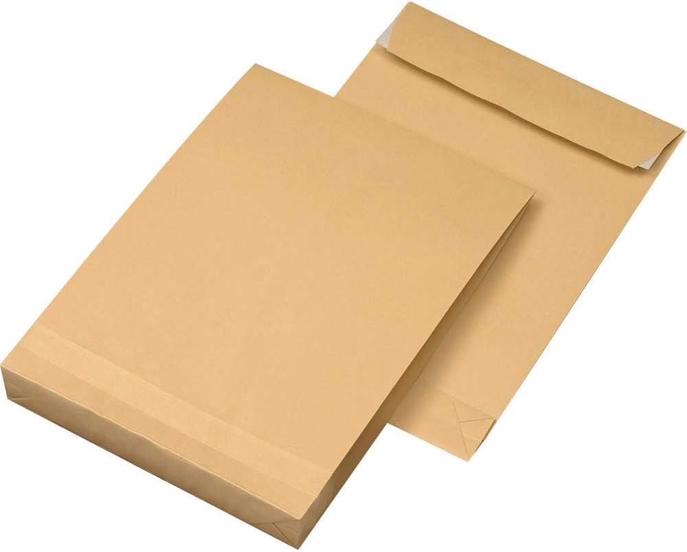 100 Mailing Envelopes B4 250 x 353 mm Self adhesive without Window 130 g/m² Brown