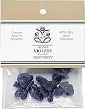India Tree Candied Violets, .5 oz | Delicate Edible French Flowers for Gourmet Desserts & Drinks