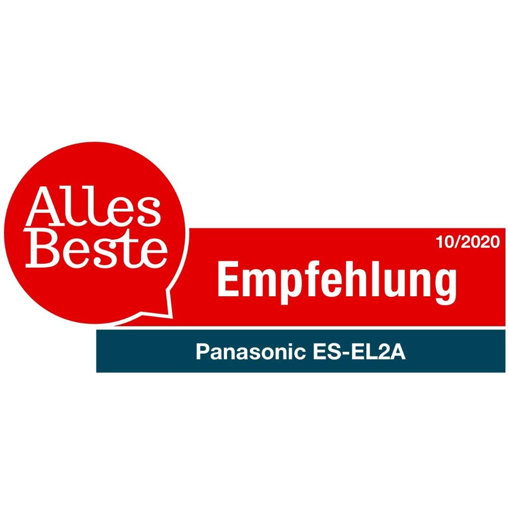 Panasonic Epilierer ES-EL2A-A503, Epiliergerät Damen, Wet & Dry, mit Licht (LED), erweiterbares Zubehör, blau
