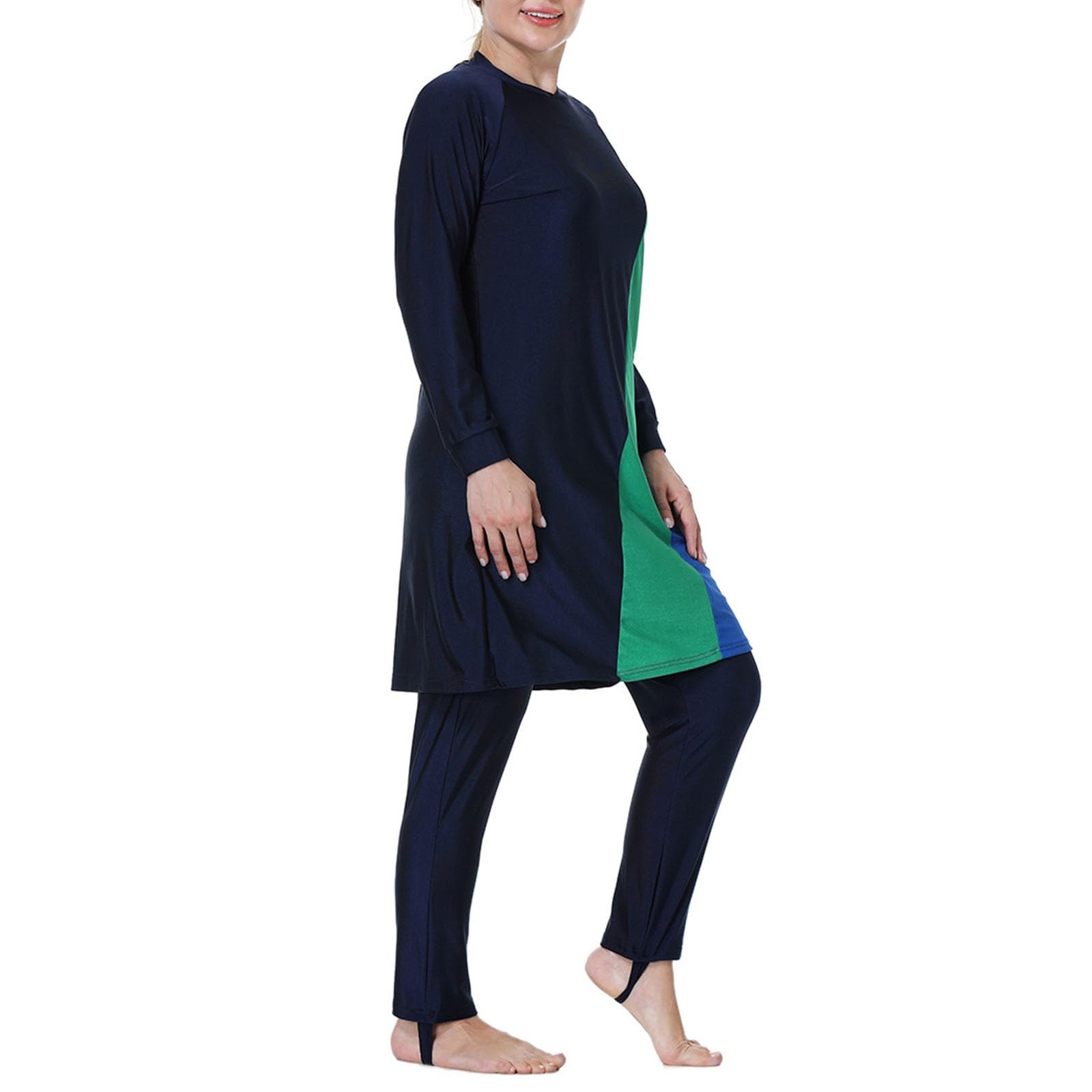 Générique Costume da Bagno Coprente per Costume da Bagno Burkini Ample a Maniche Lunghe e Pantaloni