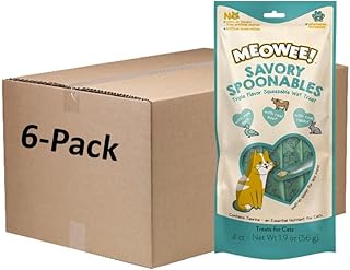 MEOWEE! Savory Spoonables with Real Duck, Beef & Rabbit, 4 Count Tube, Triple Flavor Squeezable Lickable Wet Treats for Cats with Built-in Spoon for Less Mess