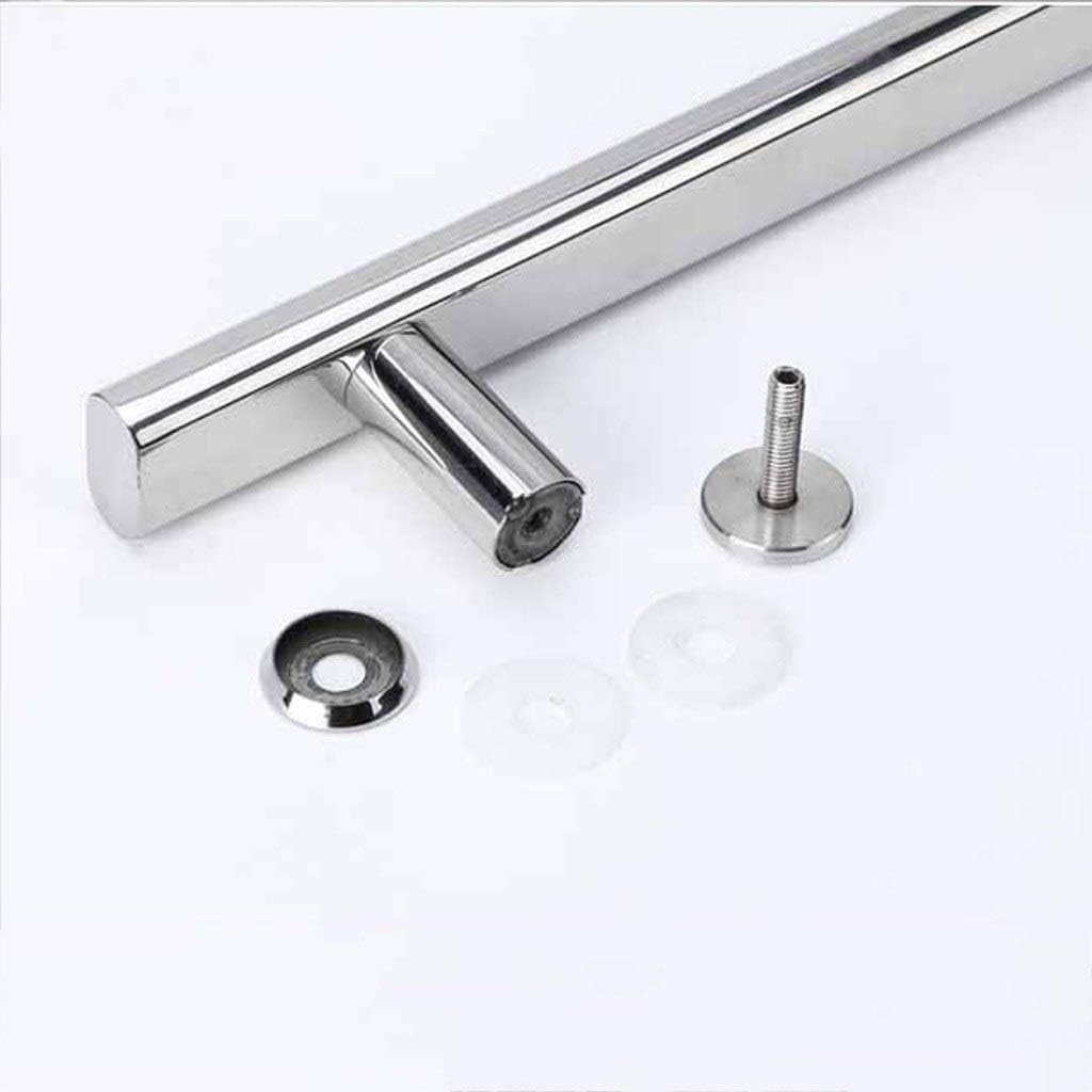 Shower Door Handle and Pulls Replacement Sets for Glass Door | Bathroom Door Knobs for Shower Enclosures Screen Internal/External | Polish Chrome Towel Bar (Size : 500mm Hole Centres)
