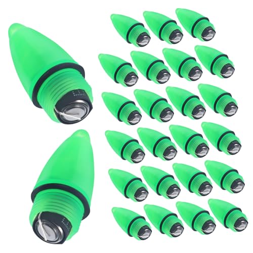 GALPADA 25Pcs Fishing Alarm Lights Night Fishing Signal Lamps High Sensitivity LED Bite Alerts Versatile Outdoor Fishing for Crappie Squid and More