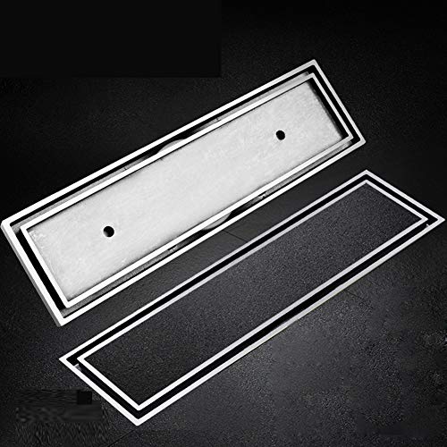 HXCLYQ Floor Linear Shower Drain, Plaid Linear Floor Drain Bathroom Shower Tile Insert Floor Waste Grate For Kitchen, Washroom, Garage And Basement,floor Drain Shower