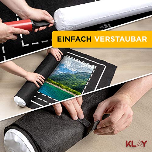 KLAY Puzzlematte – Puzzle Aufbewahrungsrolle 2000 Puzzleteile – Puzzleunterlage – Tragbarer Puzzleteppich – Haftende… – Bild 4