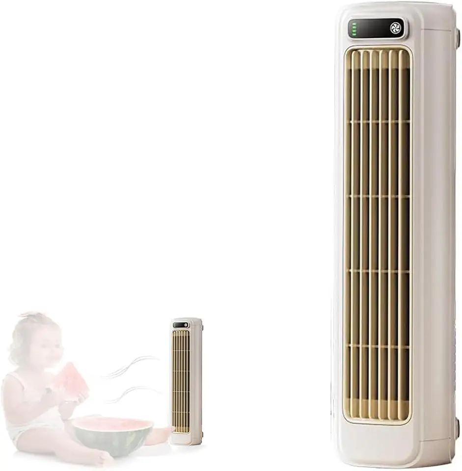 Ar condicionado portátil, sem fio, ventilador, sem lâminas, silencioso, móvel, condicionador de ar 3 velocidades para casa, quarto, viagem e escritório, branco
