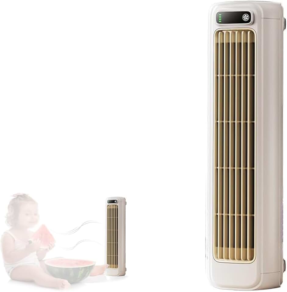 Ar condicionado portátil, sem fio, ventilador, sem lâminas, silencioso, móvel, condicionador de ar 3 velocidades para casa, quarto, viagem e escritório, branco