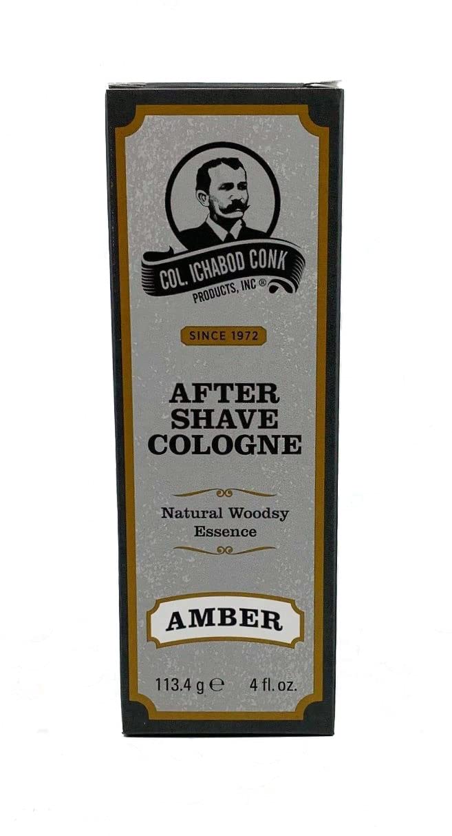 Colonia de Vidrio para después del afeitado Coronel Ichabod Conk Amber 2