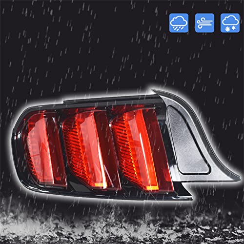 Silscvtt Driver Side Rear Brake Led Tail Light Assembly Replacement For 2015 2016 2017 Ford Mustang Red Lens Left Tail Lamp Fr3Z13405G Fo2800238 14883319 Fr3Z13405A #TOP5