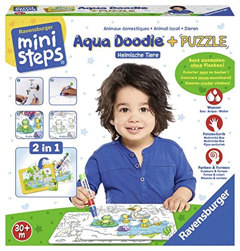 Preisvergleich Produktbild Aqua Doodle® Puzzle Heimische Tiere: Ab 30 Monaten (ministeps Spiele)