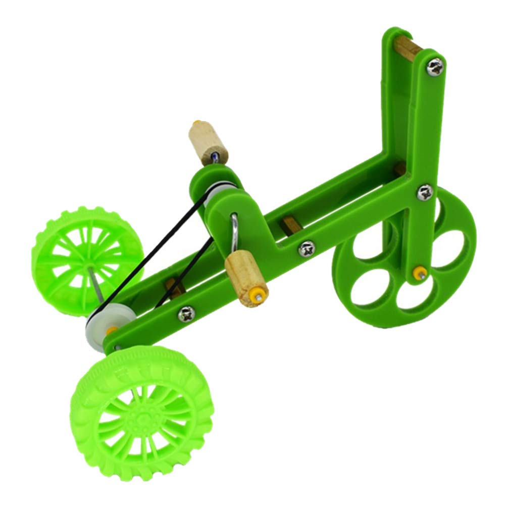 Balacoo Juguete en Color Verde Resistente y Creativo para Loro de Bicicleta Material Plástico y Metal, Adecuado para Entrenamiento y Juego de Periquitos