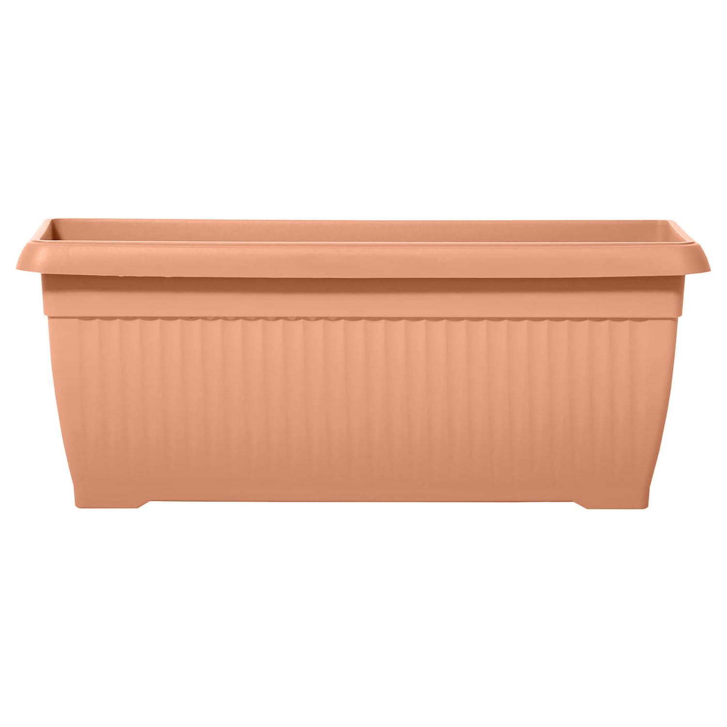 IMJ-Global Set di 3 Vasi per Fiori Piante Rettangolari Terra DTT In Plastica 70x30x27,7cm Da Interno Esterno Colore Terracotta Volume 30 Litri Design Moderni