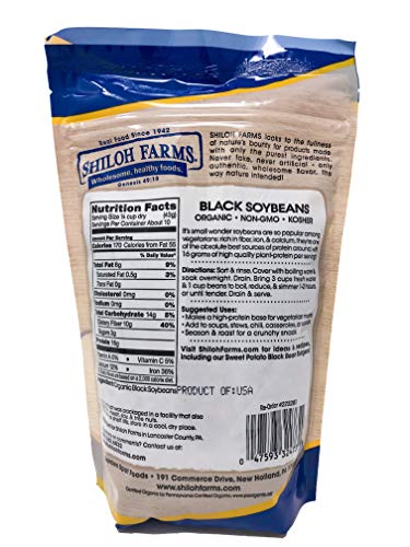 Shiloh Farms Organic Black Soybeans - 15 Oz #TOP1