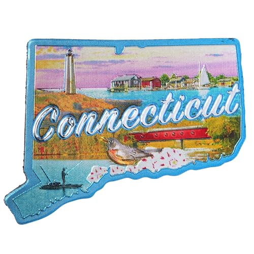 Imán Decorativo Estado Connecticut 2 Pulgadas miniatura 1