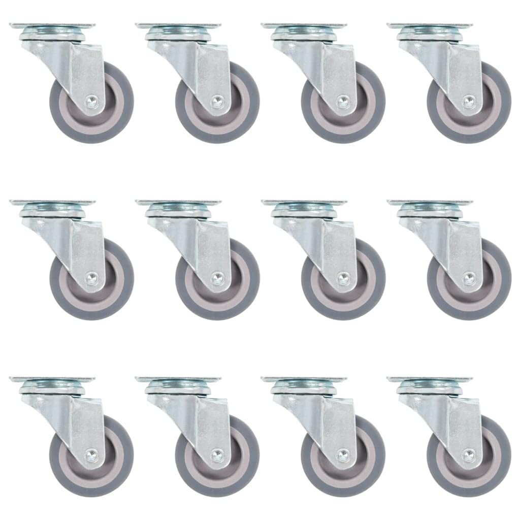 Mangloder - 12 ruote girevoli da 50 mm di diametro, 35 kg, per mobili, officina, magazzino, logistica, industria, attrezzature di trasporto, piattaforma, carrello, gru