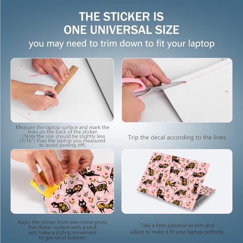 RICHEN Laptop Notebook Skin Sticker Cover Decal, 12 13 13.3 14 15 15.4 15.6 inch Laptop Vinyl Skin Sticker Cover Art Protector Notebook PC (NEK-51) - image 4