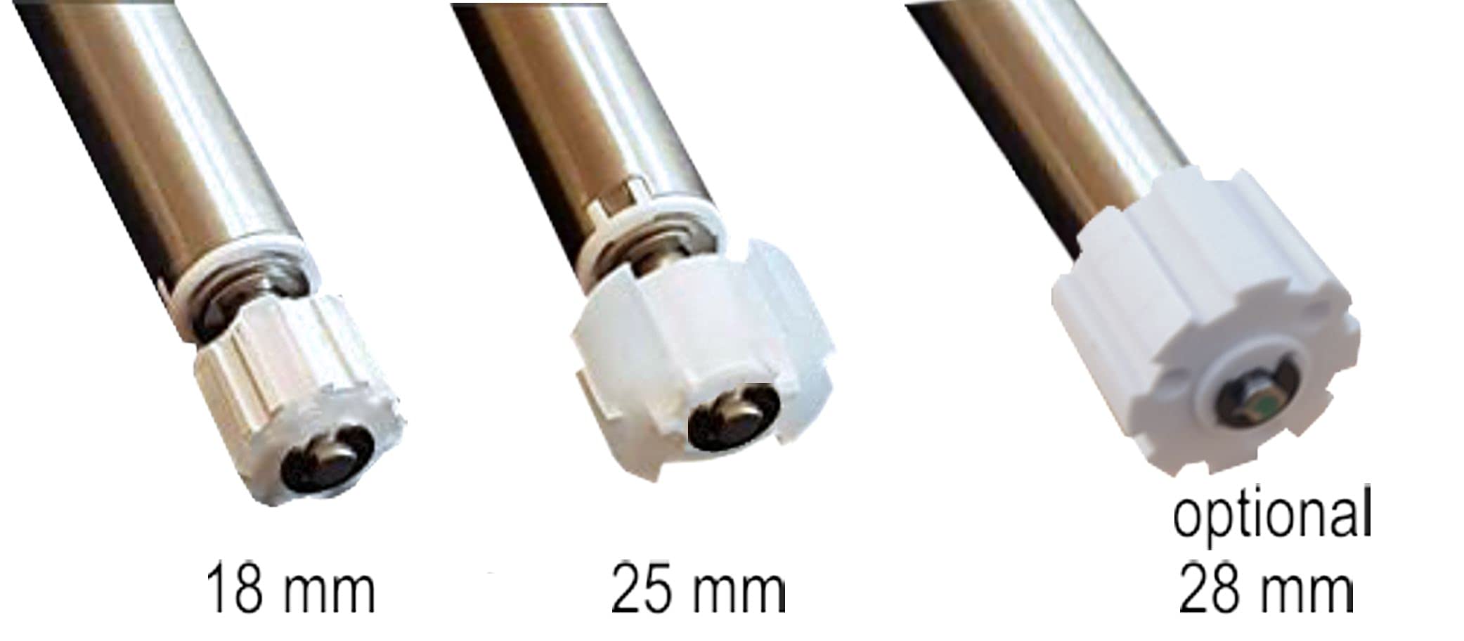 AKKU-Rohrmotor, elektronisch einstellbare Endlagen, 0,3 Nm mit Adapter für 18 u. 25 mm Rundwelle, Funkprotokoll BI (1 ST)
