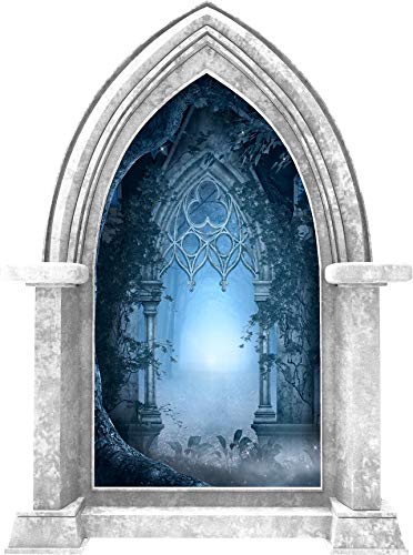 Vinilo decorativo de pared Castillo Fantasía Azul 36 in miniatura 1