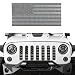 Hooke Road Front US American Flag Jeep Grille Insert Old Glory for 2007-2018 Jeep Wrangler JK & Wrangler Unlimited (Black Out)