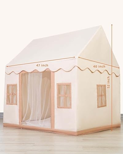 Miniatura 7 de Tienda de campaña grande con alfombrilla para niños pequeños y niños, tienda de campaña interior con luz de estrella y ventanas para niñas y niños