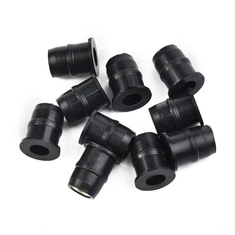 Dadi in gomma M5 per montaggio parabrezza moto, 10 pezzi, per smorzamento delle vibrazioni e attacco del pannello, compatibili con moto e ATV