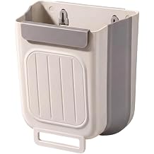 11L Foldable Under Sink Garbage Container, Foldable Hanging Trash Can, Plastic Wall-Mounted Garbage Can for Kitchen, Bathroom, Office, Living Room, Bedroom, Restaurant, Hotel, Hospital