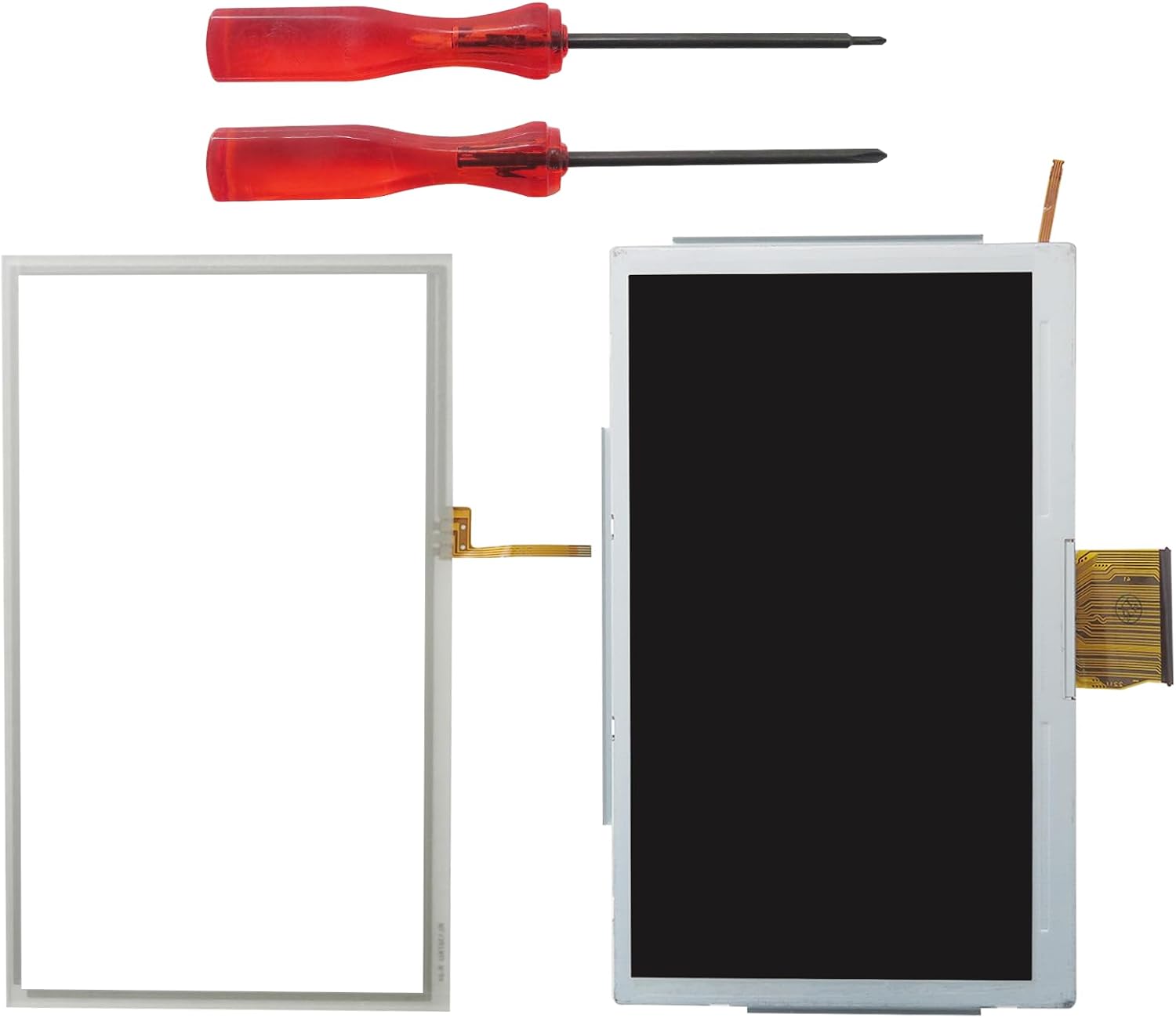 2025 LCD Screen and Touch Screen Replacement Assembly Fit for Nintendo Wii U Gamepad, Includes Screwdriver Repair Tool