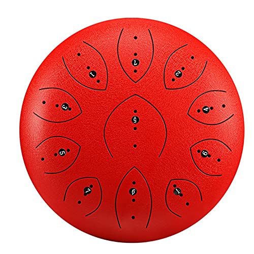 Steel Tongue Drum 11 Notas 10 Pulgadas Red miniatura 1