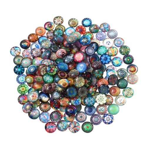 Angoily Set De Tesselles De Verre Rondes Colorées pour Fabrication De Bijoux Et Loisirs Créatifs Mixtes pour Artisanat Et Décoration Et Étanche