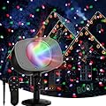 SOMKTN Christmas Snowfall Projector Lights Outdoor, Dynamic Snow Falling Lighting Effects Holiday Projector Lights for Xmas Moving Points Landscape Lights for House, Garden Yard Club Pub Decorations