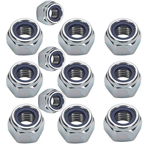 M12 Nylock Nuts Zinc Plated Pack of 12