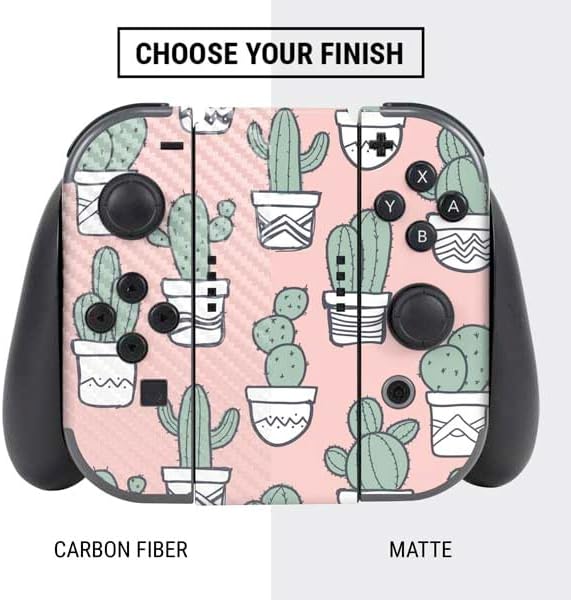 Skinit Decal Gaming Skin Compatible with Nintendo Switch Bundle - Pink Cactus Design
