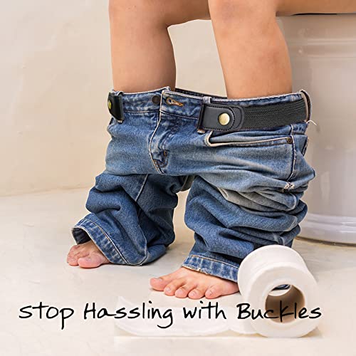 2 Pack No Buckle Free Elastic Belt for Women Men, Comfortable Adjustable Invisible Stretch Waist Belt for Jeans Shorts Pants - Image 5