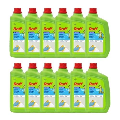Pidilite Roff Cera Clean All Purpose Tile, Floor & Wall Cleaner 1 Ltr Pack of 12, Advance, Bedroom & Bathroom Floors, Removes Grease, Dirt & Tough Sta