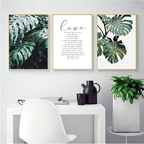 Affiche Plante Tropicale 50x70cm toile murale moderne sans cadre